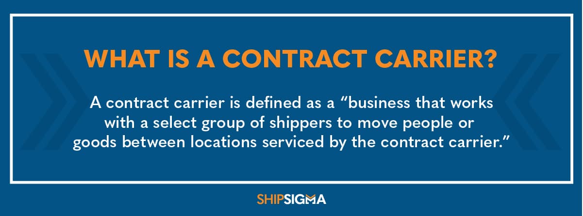 what is a contract carrier