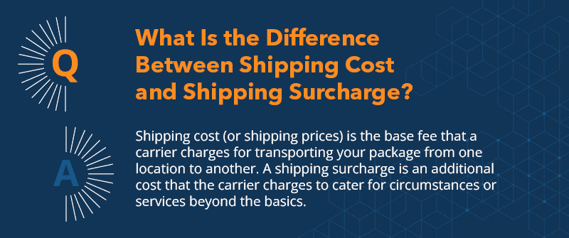 What Is the Difference Between Shipping Cost and Shipping Surcharge