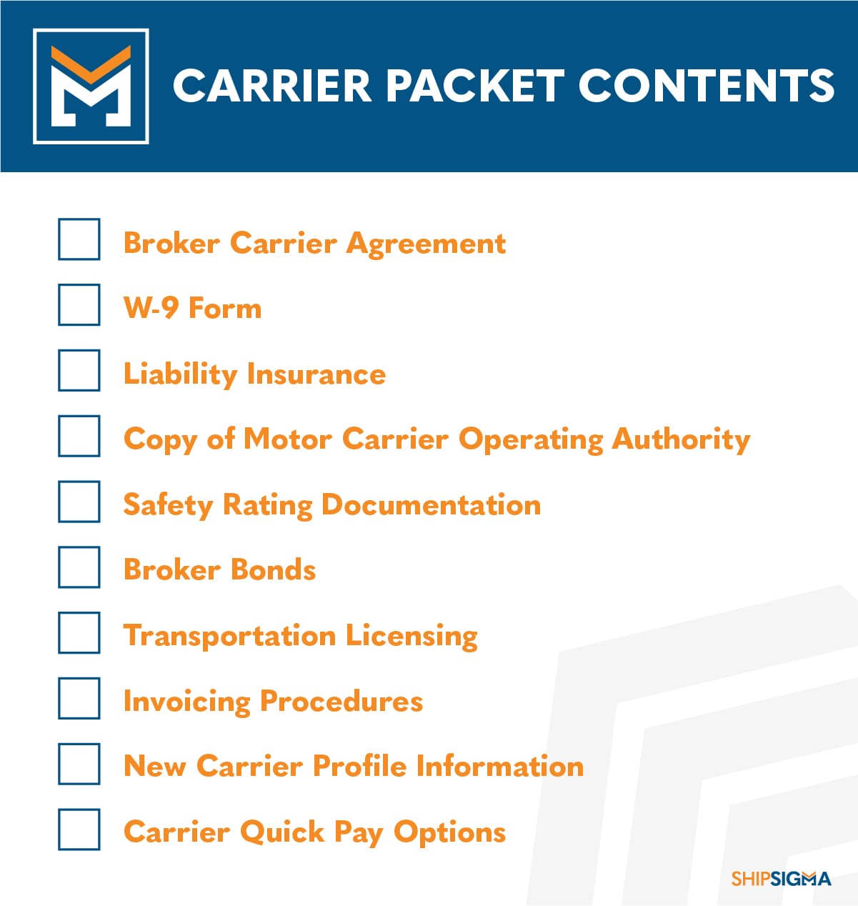 what does a carrier packet include