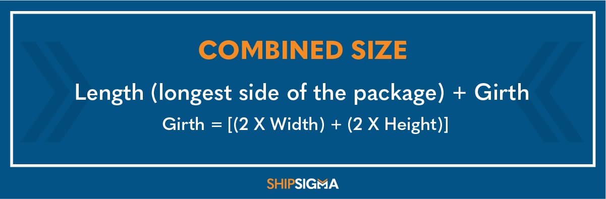 ups surcharge combined size