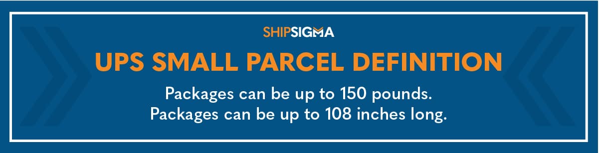 ups small parcel size definition