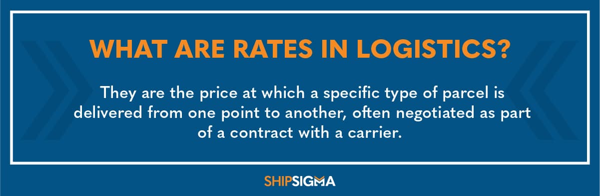 what are rates in logistics