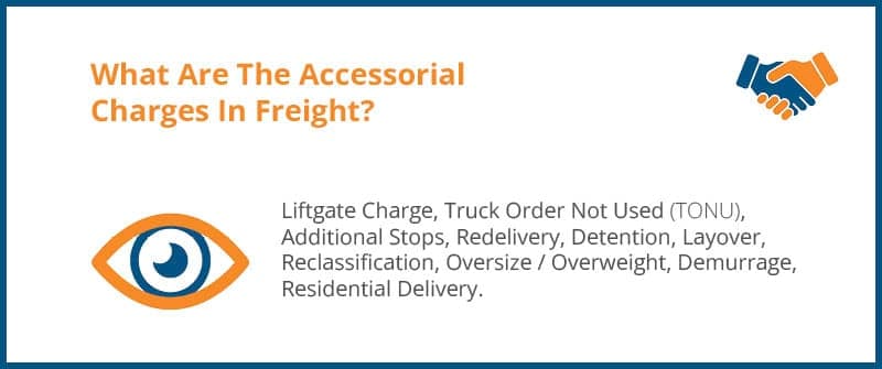 What are the Accessorial Charges in Freight