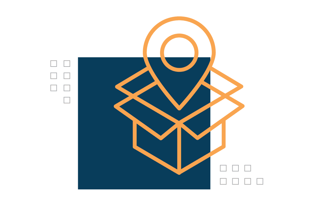 small parcel shipping banner icon