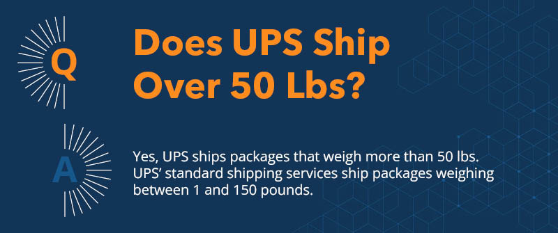 Does UPS Ship Over 50 Lbs