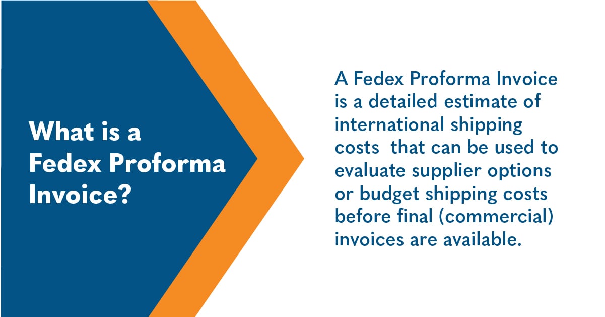 Fedex Proforma Invoice
