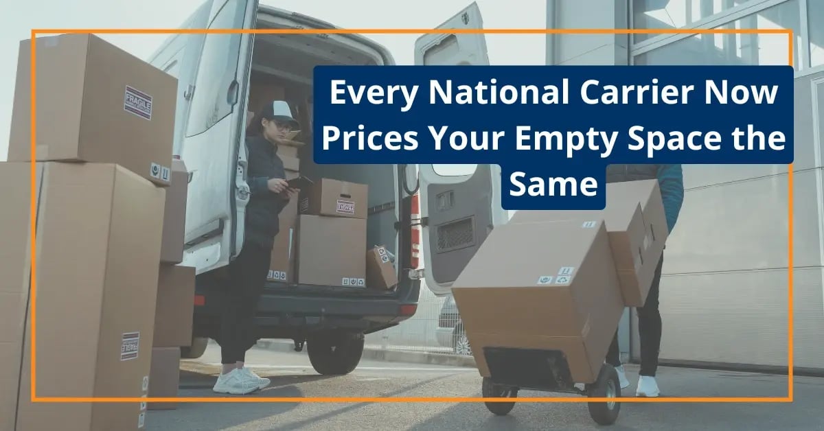 Every national carrier not prices your empty space the same