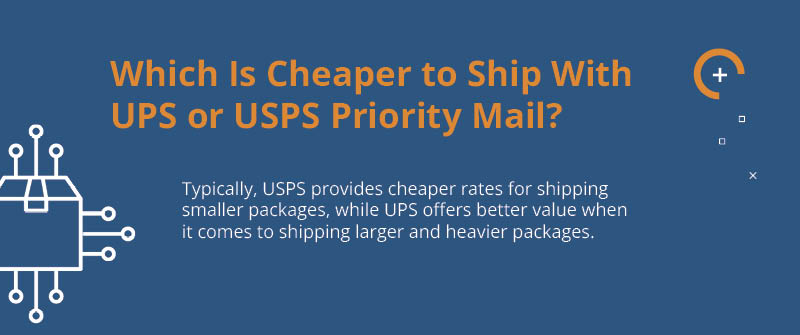 Which Is Cheaper to Ship With UPS or USPS Priority Mail